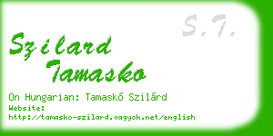 szilard tamasko business card